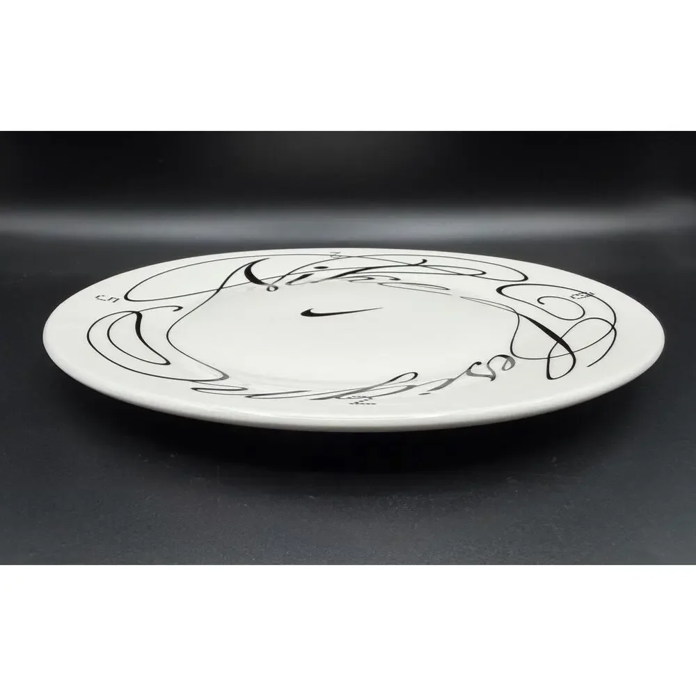 Nike Custom Swoosh Dinner Plate 10” from the Nike Design Gala 2025 Black & White